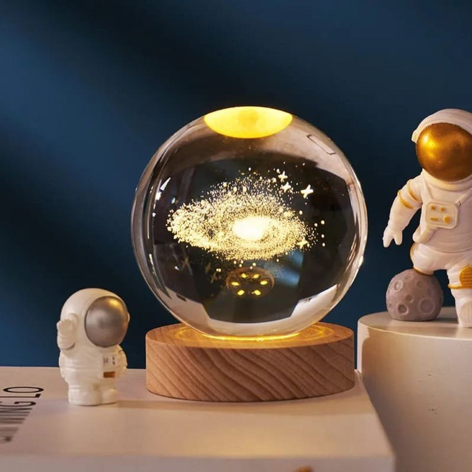 OFERTA! ... ESFERA DE CRISTAL LED SATURNO + ASTRONAUTA