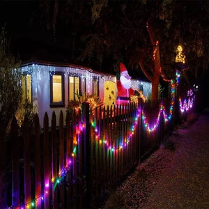 LUCES LED CON PANEL SOLAR X 10 METROS - CON ENCENDIDO Y APAGADO AUTOMATICO