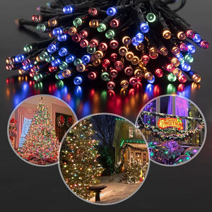 LUCES LED CON PANEL SOLAR X 10 METROS - CON ENCENDIDO Y APAGADO AUTOMATICO